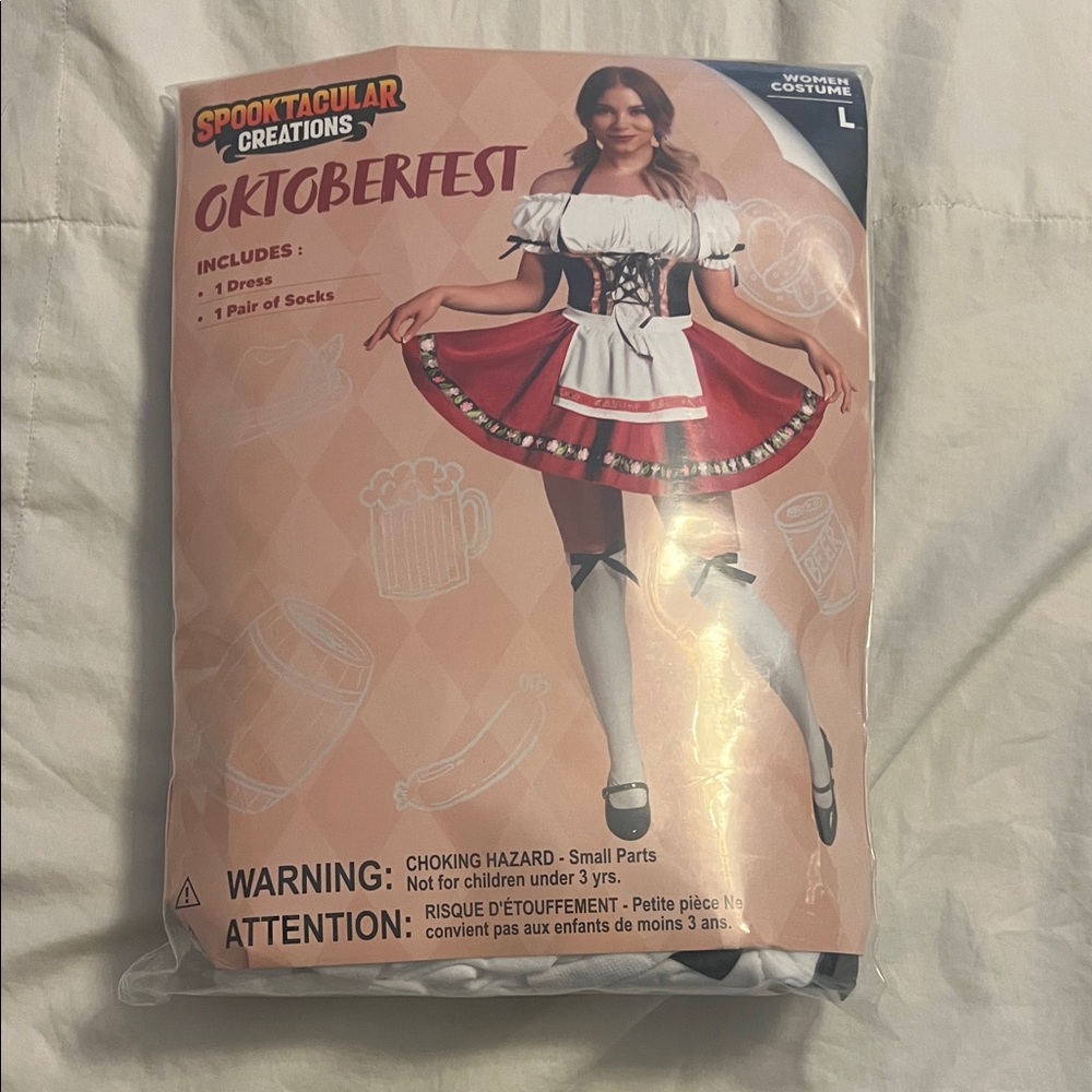 Spooktacular Creations Women's Oktoberfest Costume in Red and White